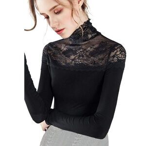 Jennifer Lopez Sweater Medium Black Lace NWT